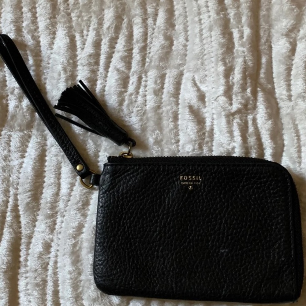 Black fossil wristlet